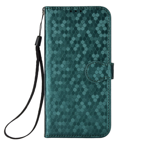 Husa cu clapetă pentru Realme C71, Wallet Rhombus, verde