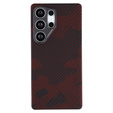 Carcasă pentru Samsung Galaxy S25 Ultra, Aramid Fiber MagSafe, negru / roșu