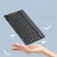 Carcasă + tastatură Apple iPad Pro 11" 5 gen. 2024, Leather Pen Slot TouchPad, negru
