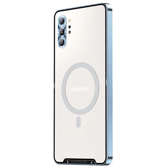 Carcasă de protecție pentru camera foto pentru Samsung Galaxy Note 10+ Plus, CamShield MagSafe, transparent / albastru