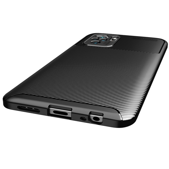 Huse pentru Xiaomi Redmi Note 10/10S, Carbon Gel, negru