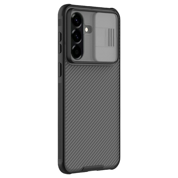 Husă NILLKIN Camshield Pro cu capac pentru cameră pentru Samsung Galaxy A57 5G, transparentă/neagră