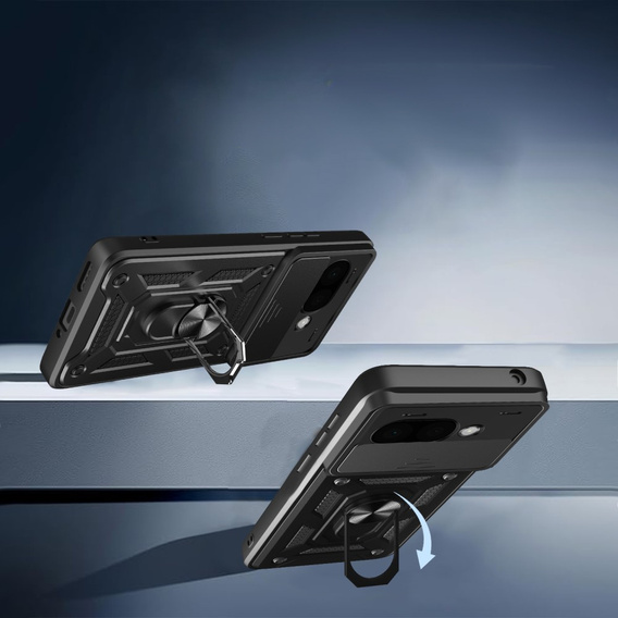 Husă blindată pentru Google Pixel 9A, CamShield Slide, negru