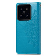 Cu clapetă pentru Xiaomi 14T Pro, Mandala, albastru