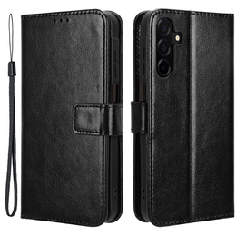 Cu clapetă pentru Samsung Galaxy A26, Crazy Horse Wallet, negru