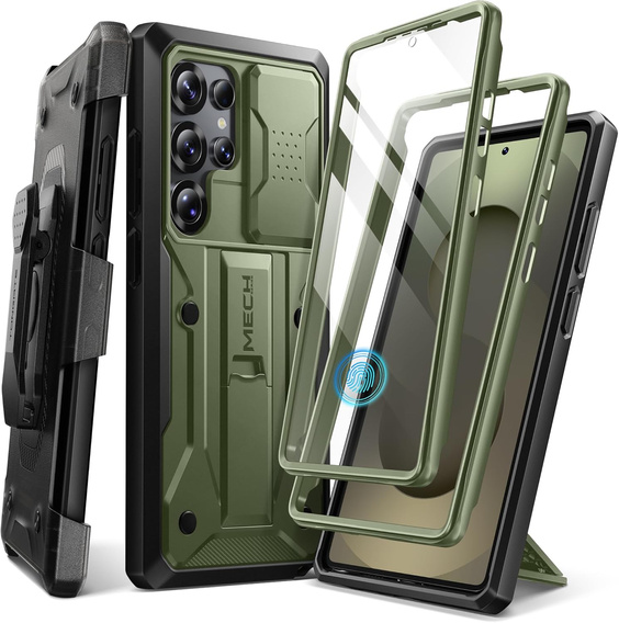 Carcasă robustă pentru Samsung Galaxy S25 Ultra – Tongate MECH Series Clip, negru