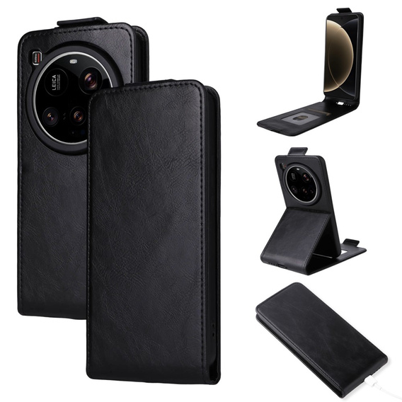 Cu clapetă pentru Xiaomi 15 Ultra, Flip, negru