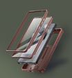 Husă blindată pentru Samsung Galaxy S25 Ultra, Dexnor Full Body (Two Frames), roșu