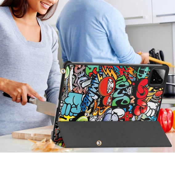 Husă pentru Xiaomi Pad 7 / 7 Pro, Smartcase, graffiti
