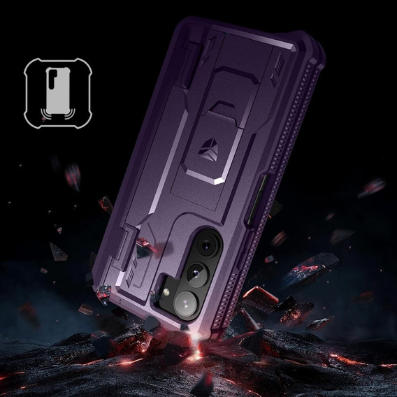 Husă blindată pentru Samsung Galaxy Z Fold 5 5G, Dexnor Full Body S-Pen Slot, violet