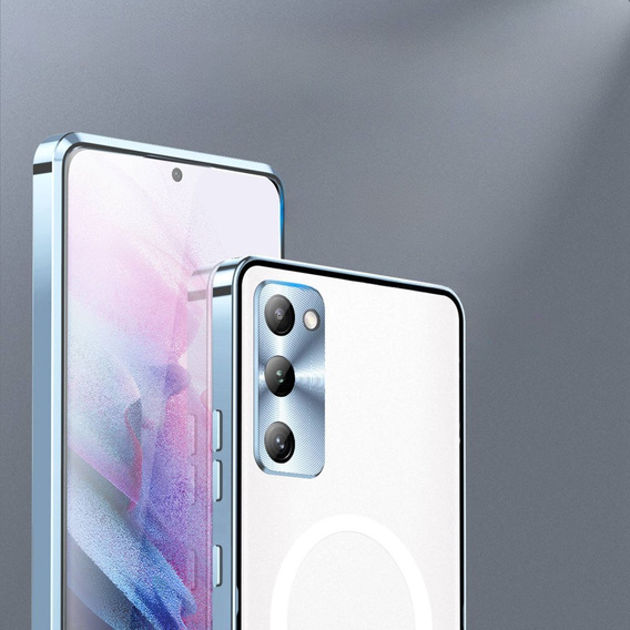 Carcasă de protecție pentru camera foto pentru Samsung Galaxy S20 FE, CamShield MagSafe, transparent / albastru