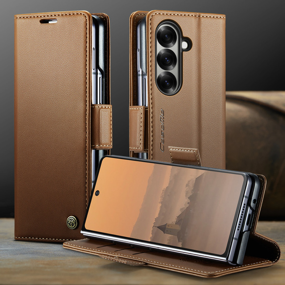 CASEME Litchi Wallet flip caz pentru Samsung Galaxy Z Fold7 5G