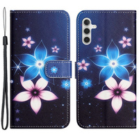 Cu clapetă pentru Samsung Galaxy M15 5G, Wallet, Blue Flower