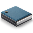 Husă pentru Samsung Galaxy Z Flip7 FE / Z Flip6, CASEME Litchi Leather, albastru