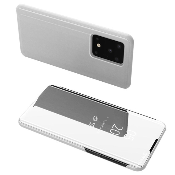 Huse pentru Samsung Galaxy S20 Ultra, Clear View, de argint