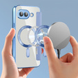 Cu clapetă pentru Google Pixel 9A, RFID Wallet MagSafe CamShield, albastru