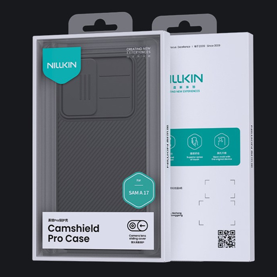 Husă NILLKIN Camshield Pro cu capac pentru cameră pentru Samsung Galaxy A37 5G, negru