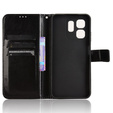 Cu clapetă pentru Infinix Hot 50i 4G, Crazy Horse Wallet, negru