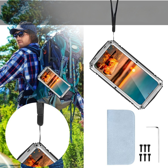 Husă blindată pentru Samsung Galaxy S22, R-JUST, de argint