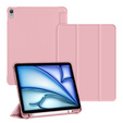 Husă pentru iPad Air 13" 2025/2024 (7/6 gen.), Smartcase cu spațiu pentru stylus, roz