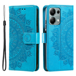 Cu clapetă pentru Xiaomi Redmi Note 13 Pro 4G / Xiaomi Redmi Note 14S / Xiaomi Poco M6 Pro 4G, Mandala, albastru