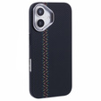 Carcasa pentru iPhone 16, Carbon Fiber MagSafe, negru