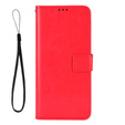Cu clapetă pentru Xiaomi Redmi Note 14 4G, Crazy Horse Wallet, roșu