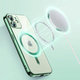 Husă pentru iPhone 12, Electro MagSafe, verde + Sticlă pentru ecran
