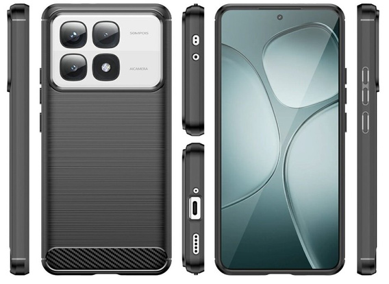 Huse pentru Xiaomi 14T Pro, Carbon, negru