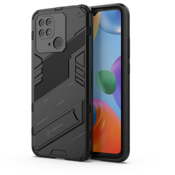 Husa pentru Xiaomi Redmi 10C, Military kickstand, albastru