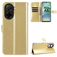 Cu clapetă pentru Xiaomi Redmi A5, Crazy Horse Wallet, de aur