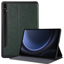 Husă pentru Samsung Galaxy Tab S9 FE+ Plus, Smartcase cu spațiu pentru stylus, verde
