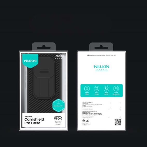 Carcasă blindată Nillkin pentru Xiaomi Redmi Note 14 Pro 5G / Xiaomi Poco X7 5G, CamShield Pro, negru