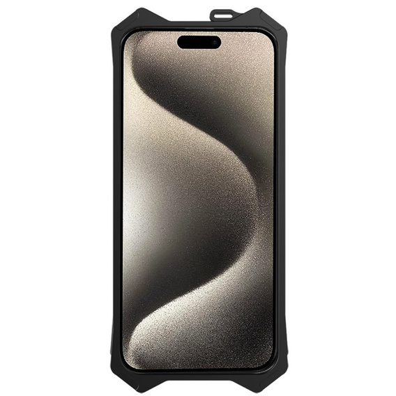 Husă blindată pentru iPhone 15 Pro Max, Aluminum Alloy, negru