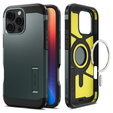 Carcasa Spigen pentru iPhone 16 Pro, Tough Armor Mag MagSafe, verde + 9H Tempered Glass