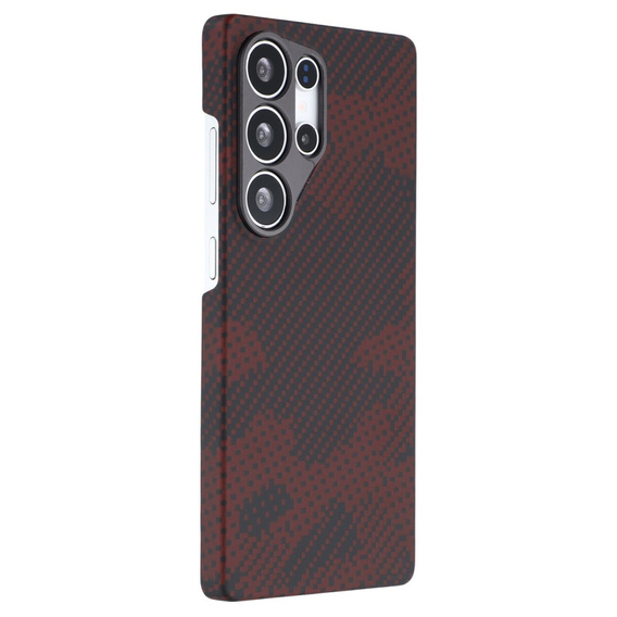 Carcasă pentru Samsung Galaxy S25 Ultra, Aramid Fiber MagSafe, negru / roșu