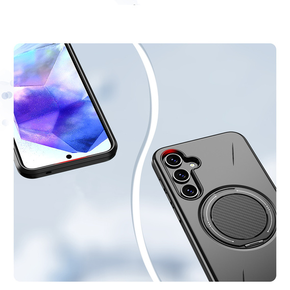 Husă MagSafe cu suport pentru Samsung Galaxy A57 5G, negru