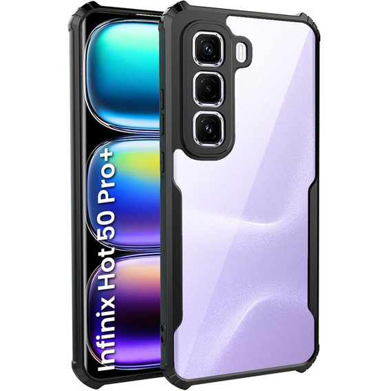 Huse pentru Infinix Hot 50 Pro+ 4G, AntiDrop Hybrid, negru