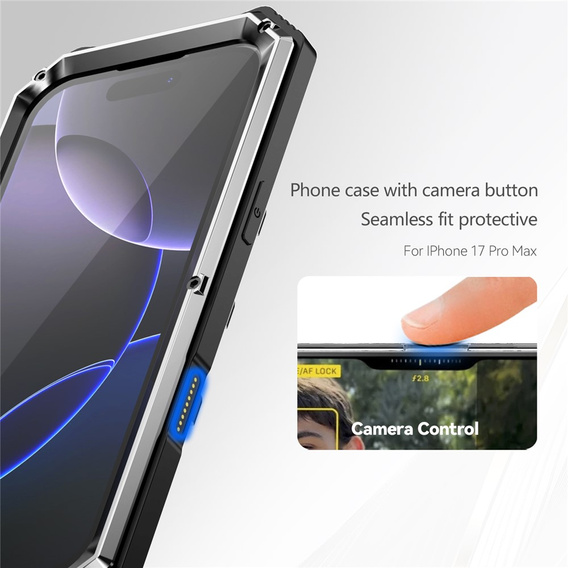 Carcasă blindată R-JUST cu suport pentru iPhone 17 Pro Max