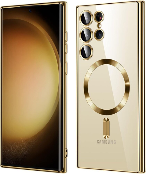 Huse pentru Samsung Galaxy S23 Ultra, MagSafe Hybrid, de aur
