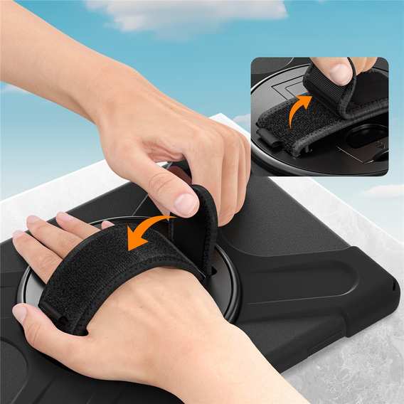 Husă blindată cu suport și curea de umăr pentru Samsung Galaxy Tab A11+