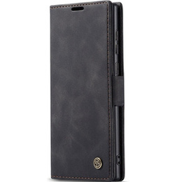 Husa CASEME pentru Samsung Galaxy S22 Ultra, Leather Wallet Case, negru