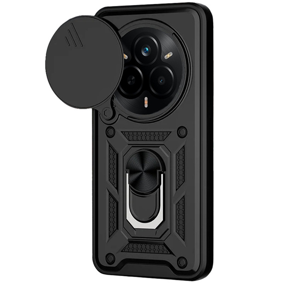 Husă blindată pentru Realme 14 Pro+ 5G, CamShield Slide, negru