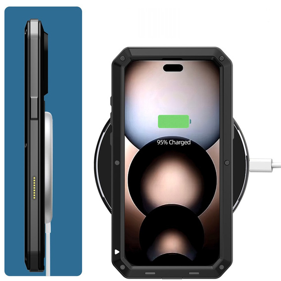 Carcasă blindată cu sticlă temperată încorporată pentru iPhone 17 Pro Max