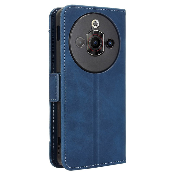 Husă cu slot pentru carduri pentru Nubia Focus Pro 5G, albastră