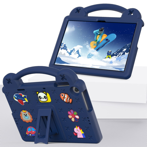 Husă pentru copii pentru Lenovo Tab M10 10.1 Gen 3 TB-328FU/TB-328XU, Cute Patterns, cu suport, albastru închis