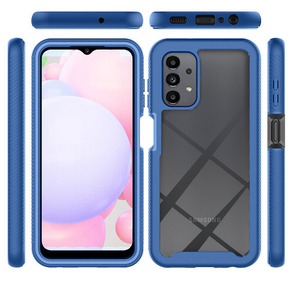 Carcasă pentru Samsung Galaxy A13 4G, Shockproof, cu folie, albastru
