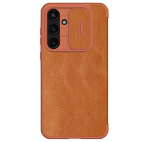 NILLKIN flip case NILLKIN pentru Samsung Galaxy A55 5G, CamShield Qin Pro, piele, maro