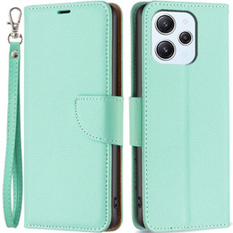 Cu clapetă pentru Xiaomi Redmi 12 4G, Wallet Litchi Magnet, verde