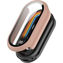 Carcasă 2in1 + sticlă călită pentru Xiaomi Smart Band 10 / 9 / 8, roz